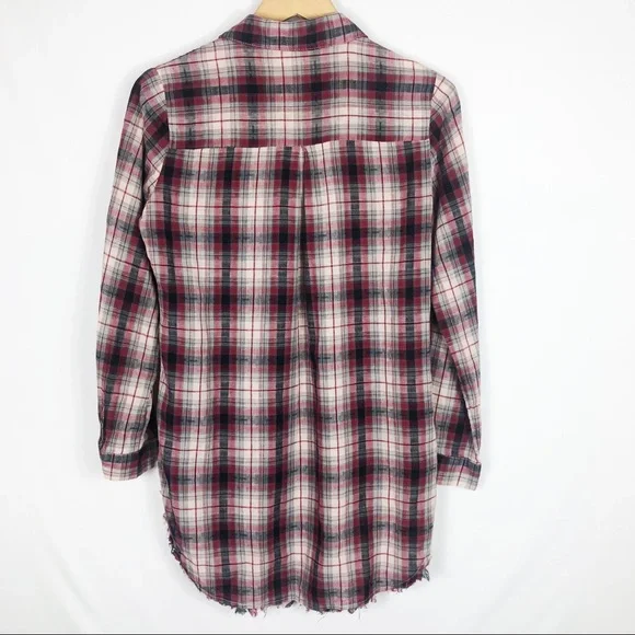 Ellison Plaid Button Down | Red White | Size Large - Picture 7 of 9